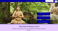 Desktop Screenshot of freemeditationinfo.com
